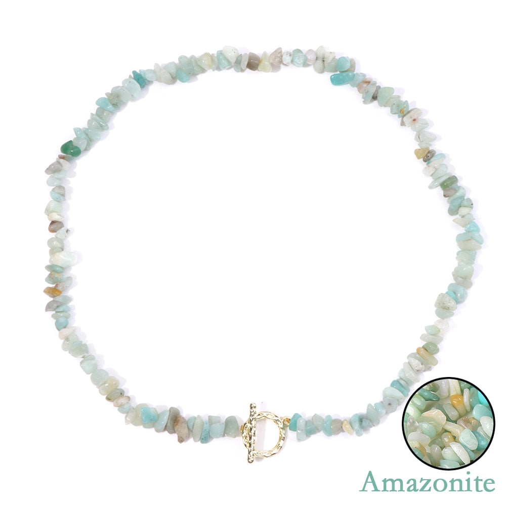 Natural Crystal Chip Interchangeable Choker Necklace/Bracelet