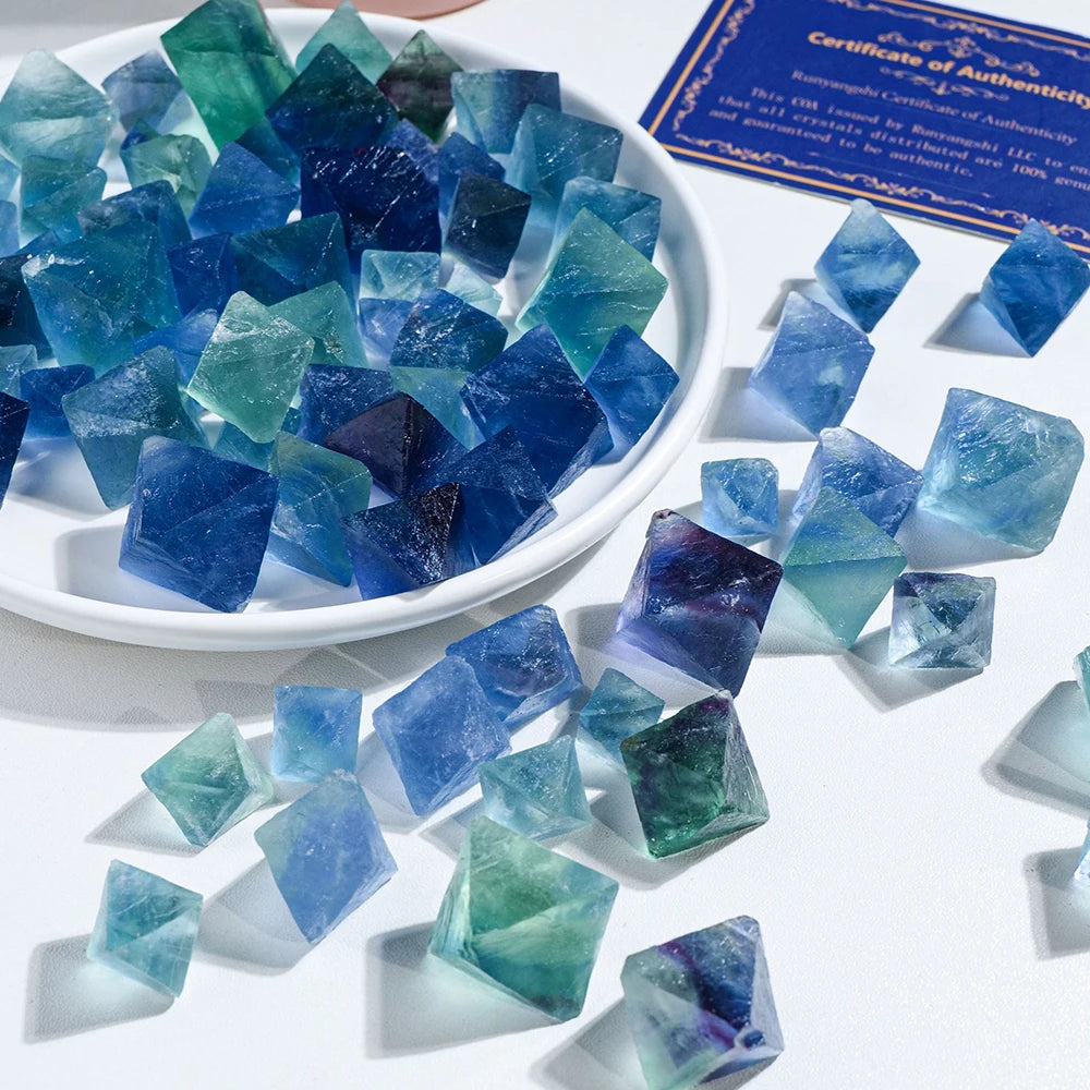 Natural Raw Blue Fluorite Crystal  - Rough Stones