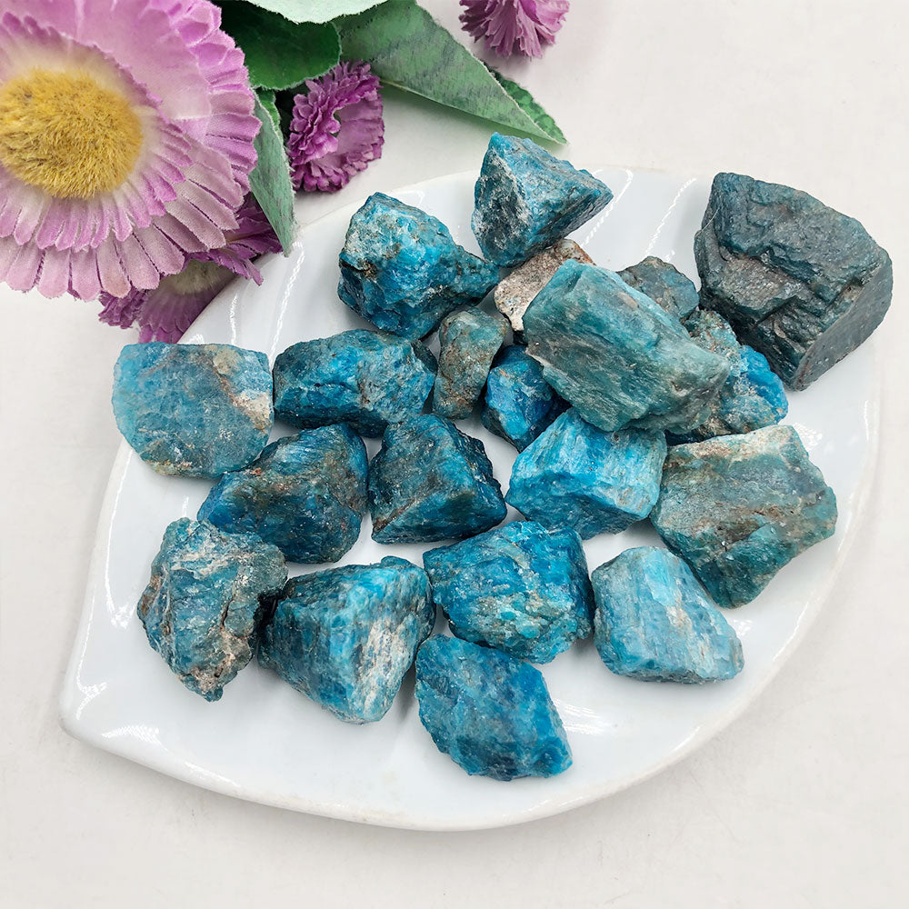 Raw Blue Apatite Natural Stone