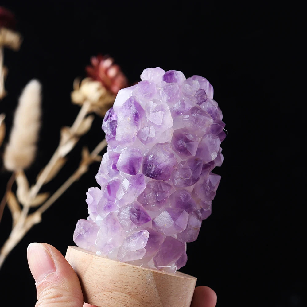 Natural Amethyst Crystal Lamp