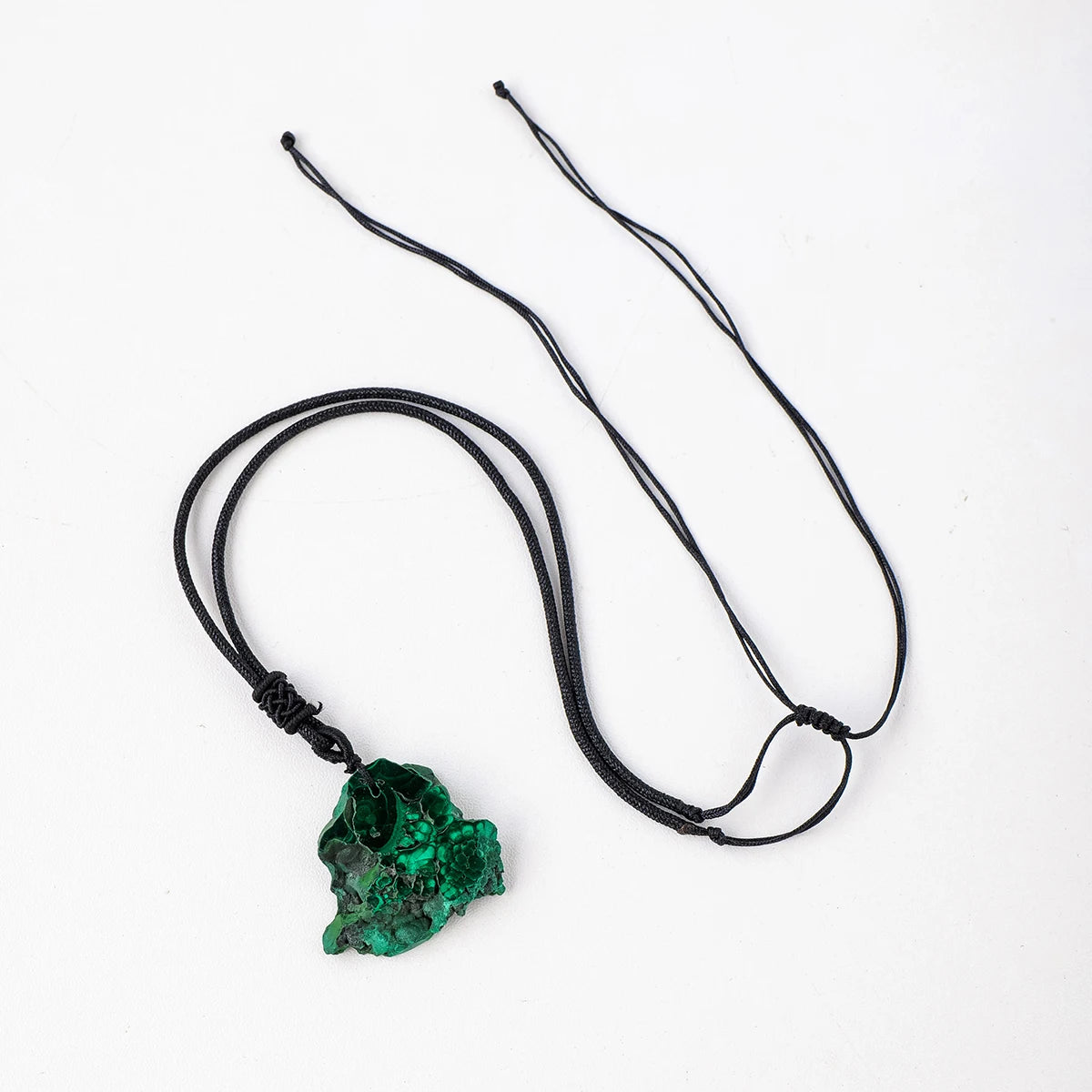 Natural Raw Green Malachite Necklace