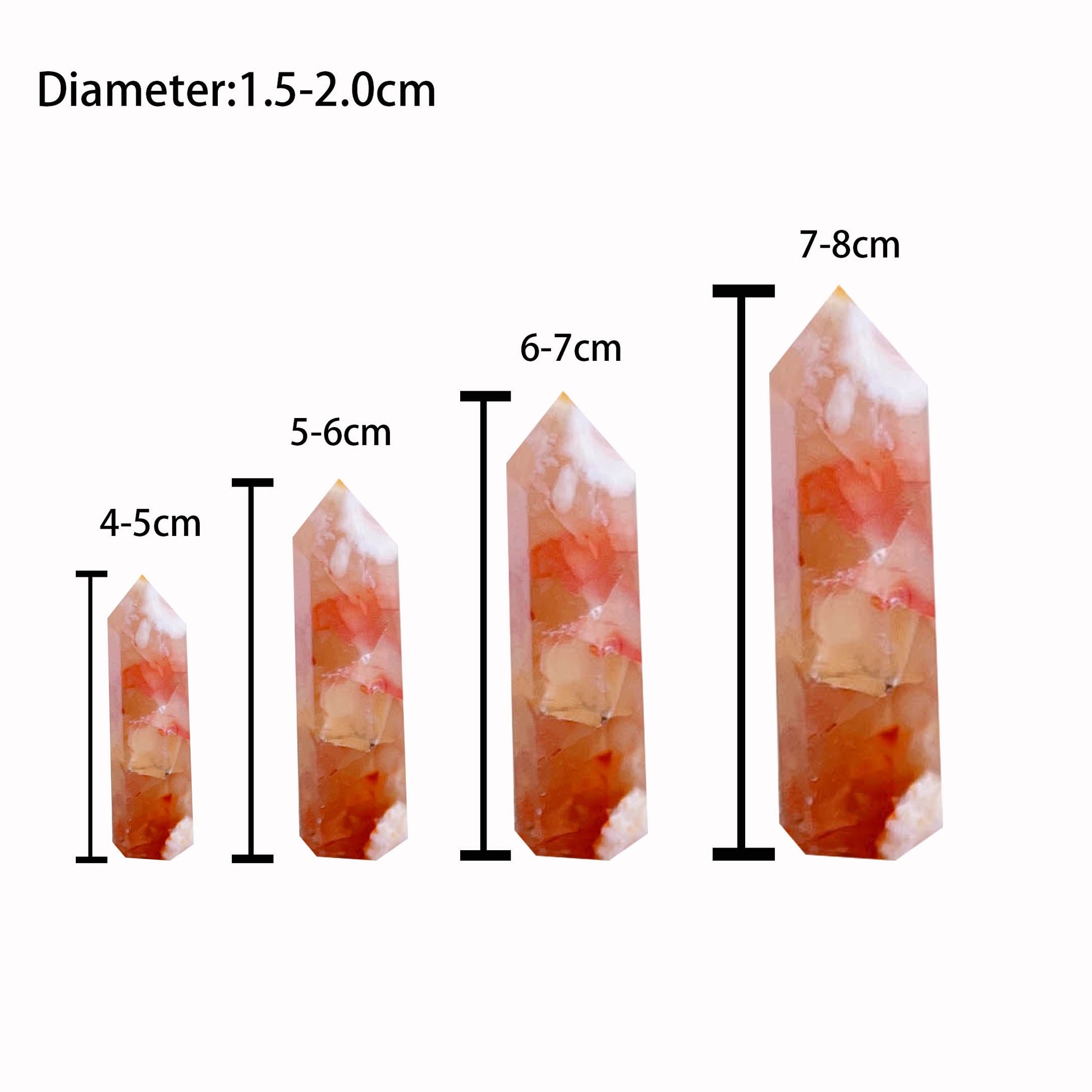Cherry Blossom (Sakura) Agate Natural Crystal Point