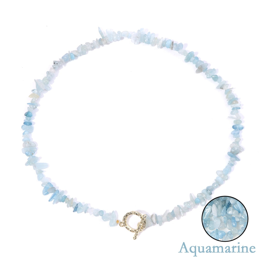 Natural Crystal Chip Interchangeable Choker Necklace/Bracelet