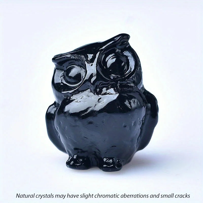 Crystal Carved Owl 3.5cm