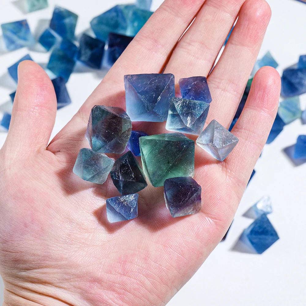 Natural Raw Blue Fluorite Crystal  - Rough Stones