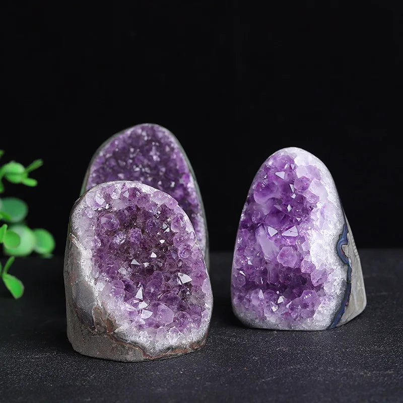 Large Statement Natural Raw Amethyst Geode Cluster