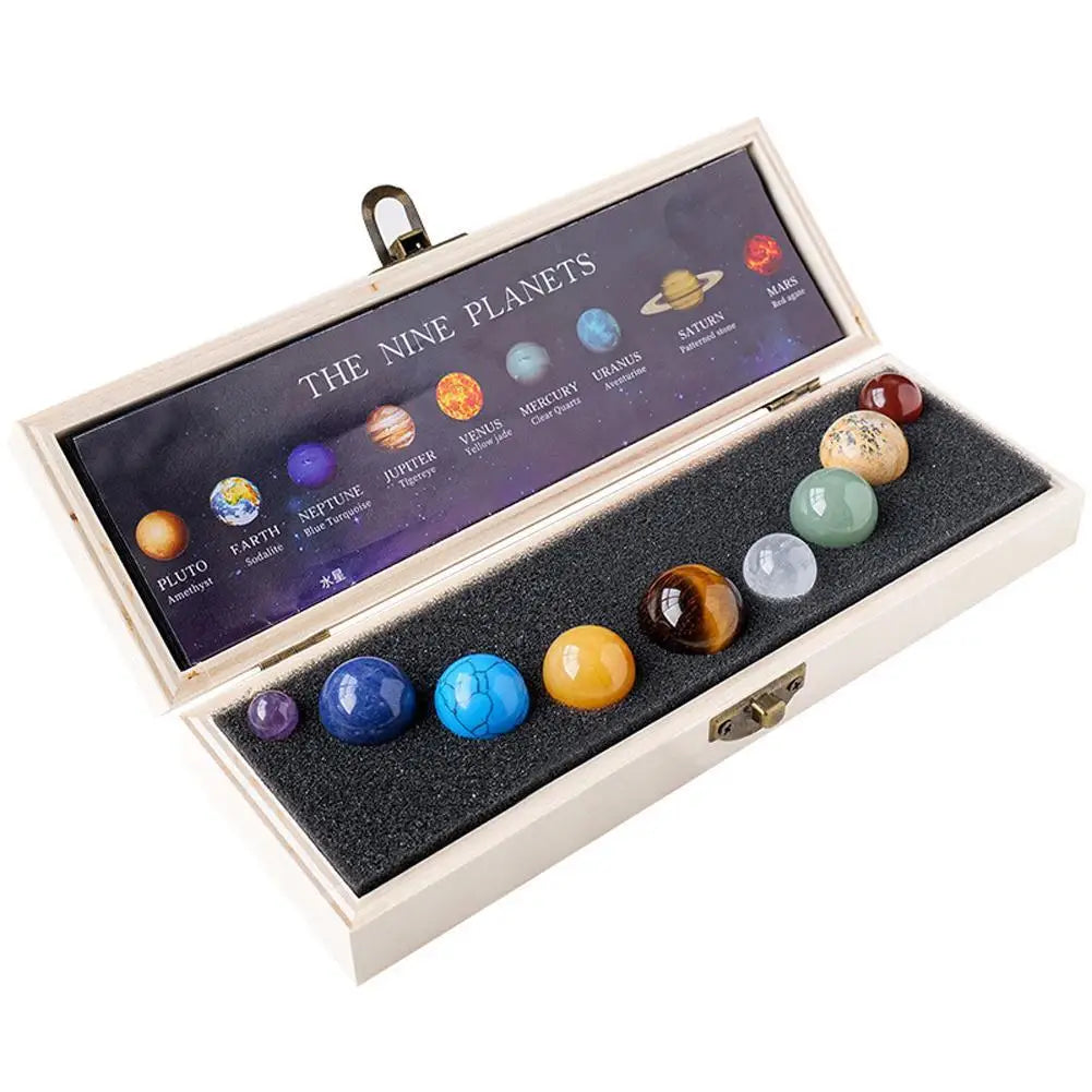 Natural Crystal Solar System Planets Gift Set