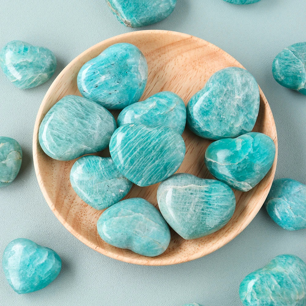 Natural Amazonite Stone Heart