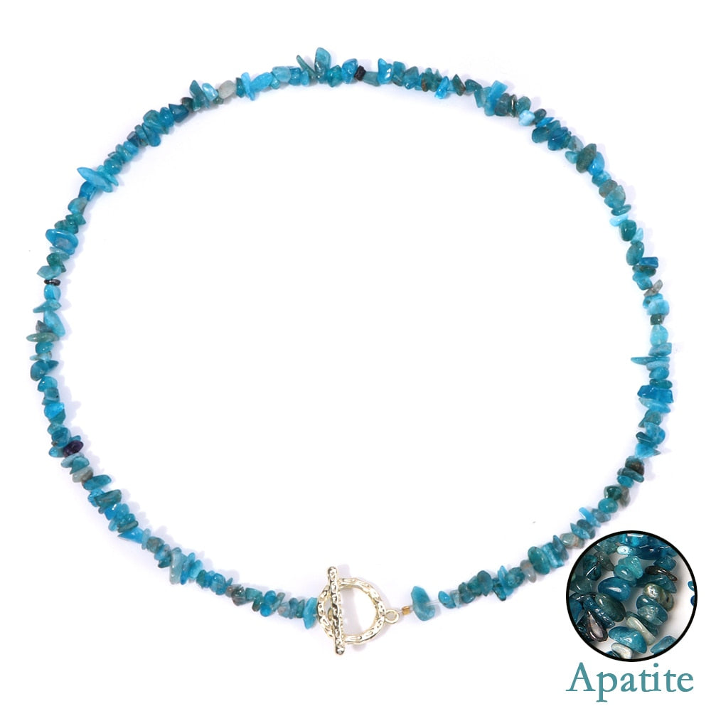 Natural Crystal Chip Interchangeable Choker Necklace/Bracelet