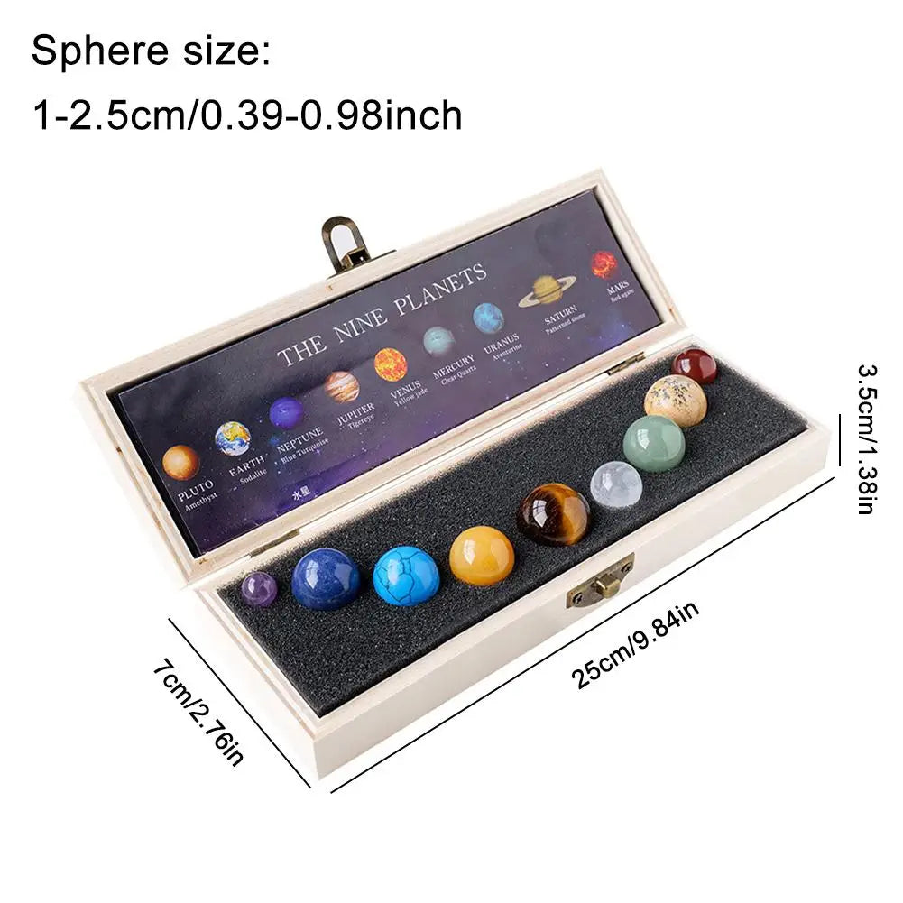 Natural Crystal Solar System Planets Gift Set