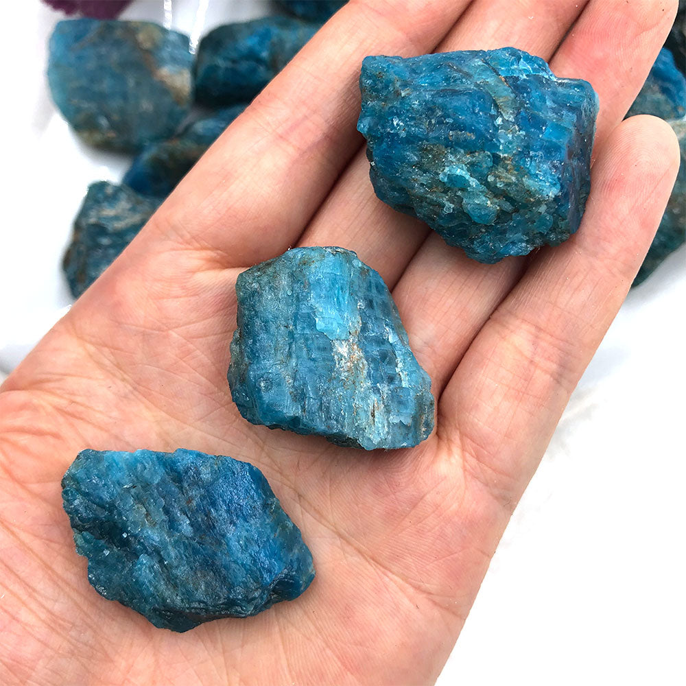 Raw Blue Apatite Natural Stone