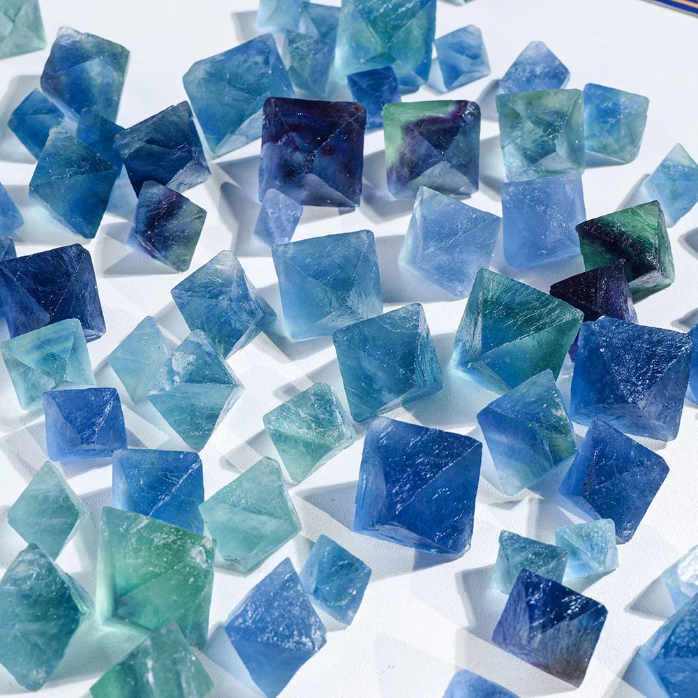 Natural Raw Blue Fluorite Crystal  - Rough Stones