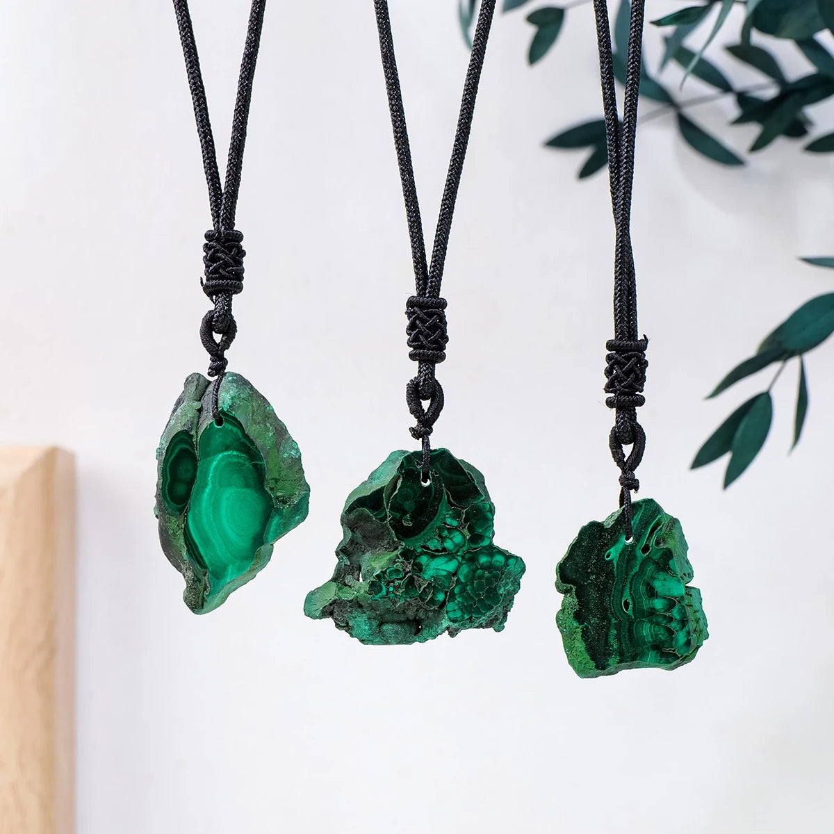 Natural Raw Green Malachite Necklace