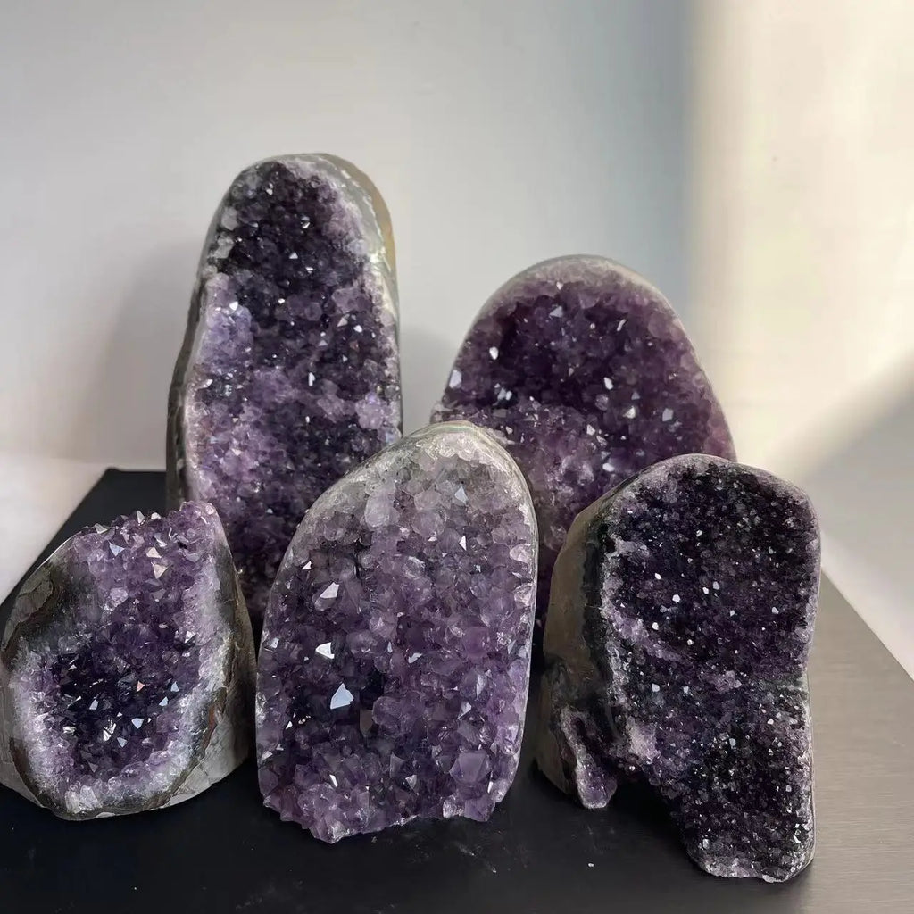 Irregular Statement Natural Raw Amethyst Crystal Quartz Cluster 300g-1.8kg