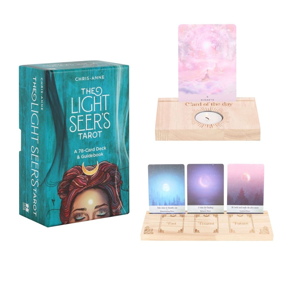 The Light Seer's Tarot Cards and 2 Natural Stands Bundle - SAVE 15%