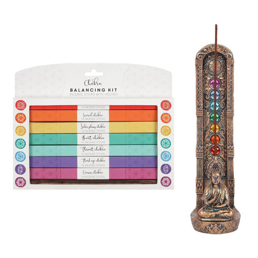 Chakra Buddha Incense Holder + Chakra Balancing Incense Bundle - SAVE 10%