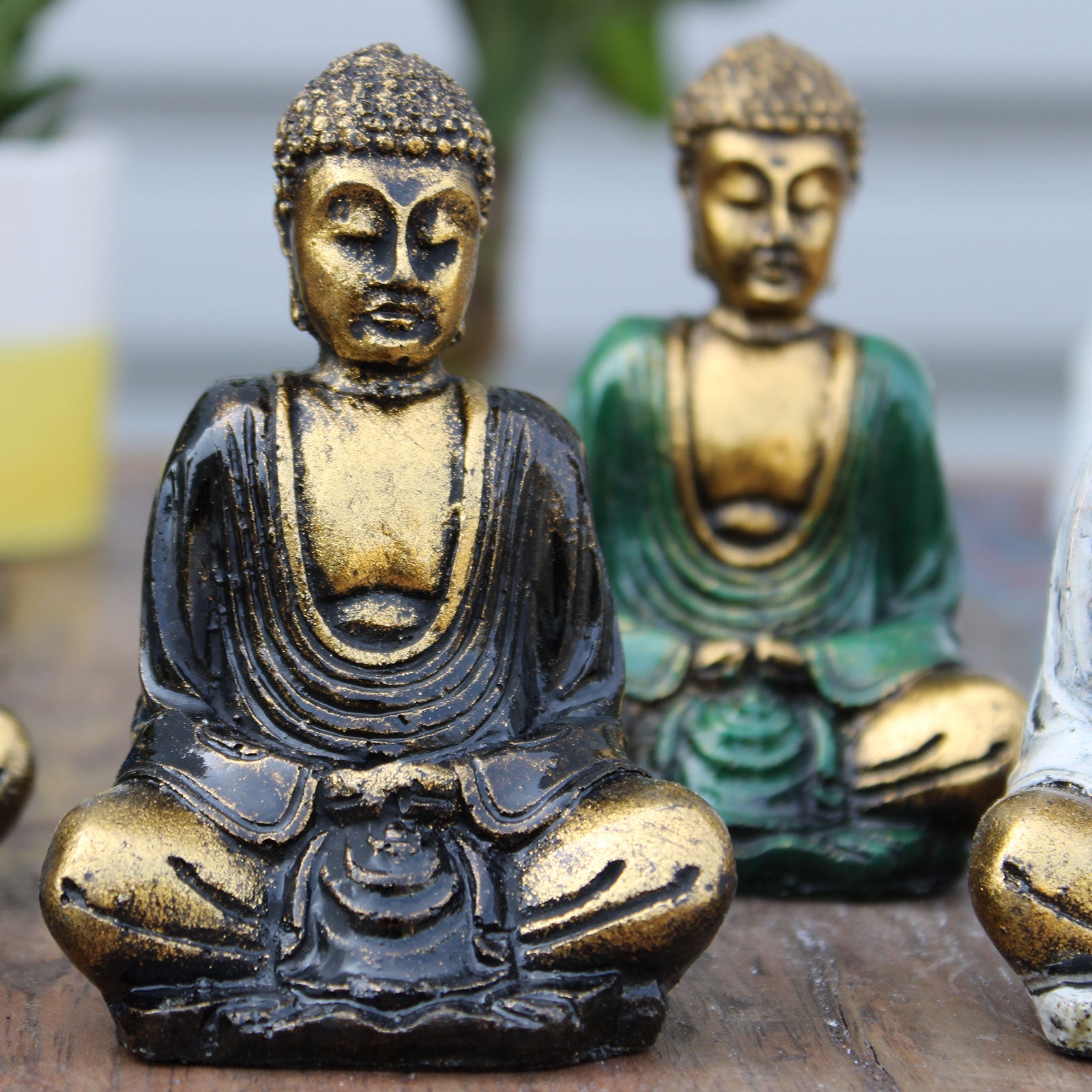 Gold Mini Buddhas - Set of 6
