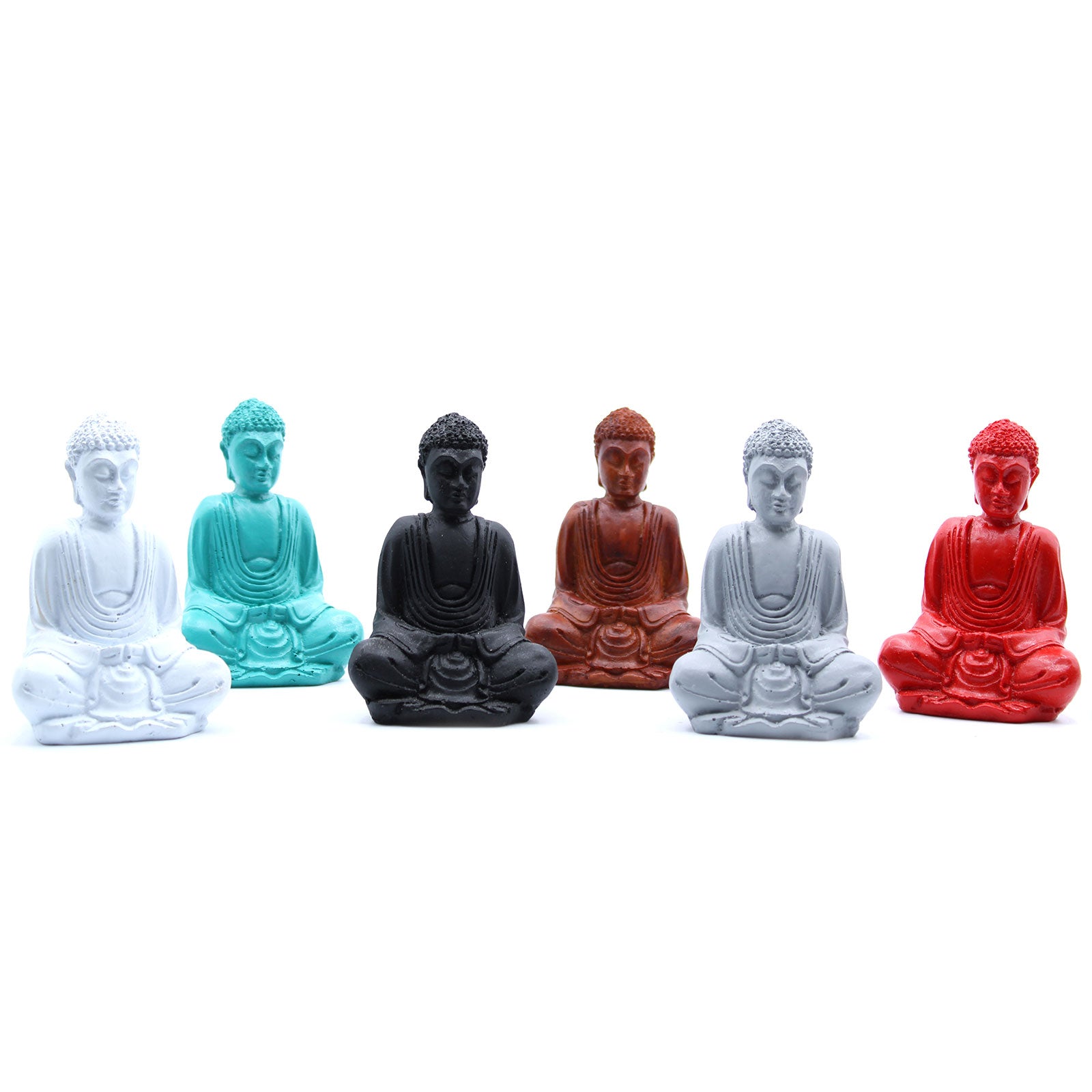 Matt Mini Buddhas - Set of 6