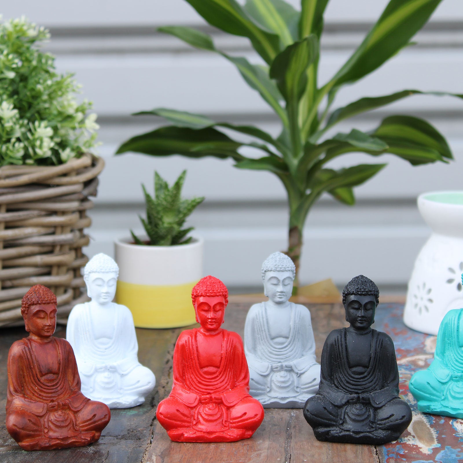 Matt Mini Buddhas - Set of 6
