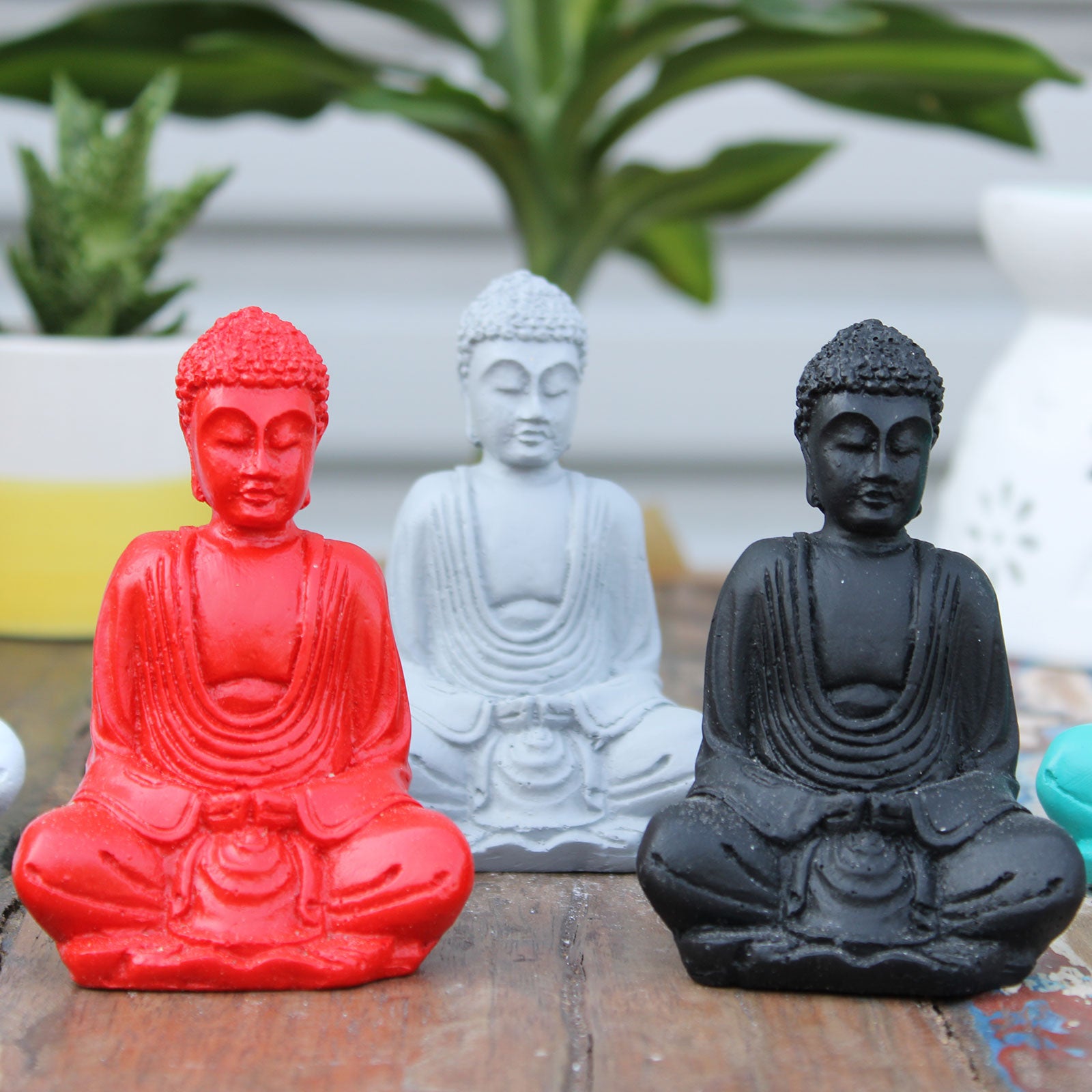 Matt Mini Buddhas - Set of 6