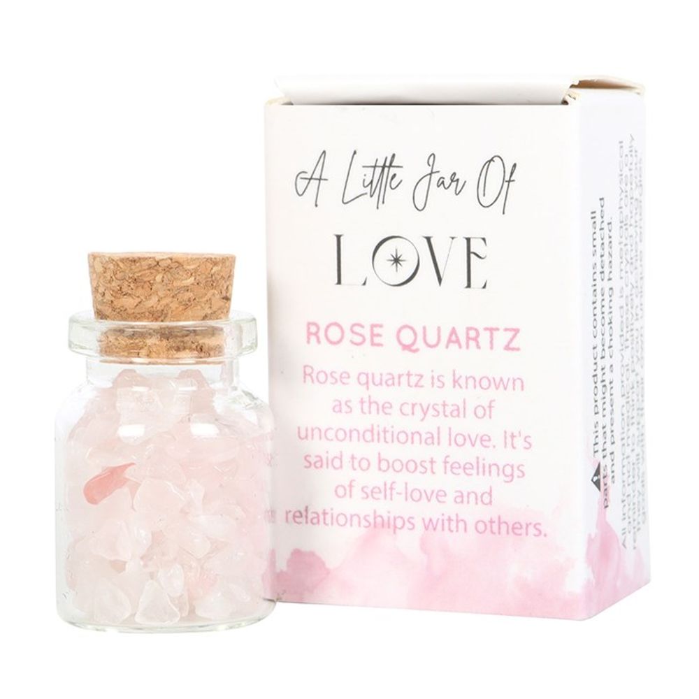 Jar of Love Rose Quartz Crystal in a Matchbox