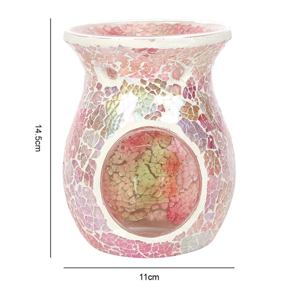 Pink Iridescent Crackle Oil Burner