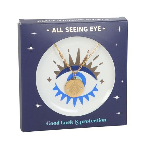 All Seeing Eye Necklace & Dish Gift