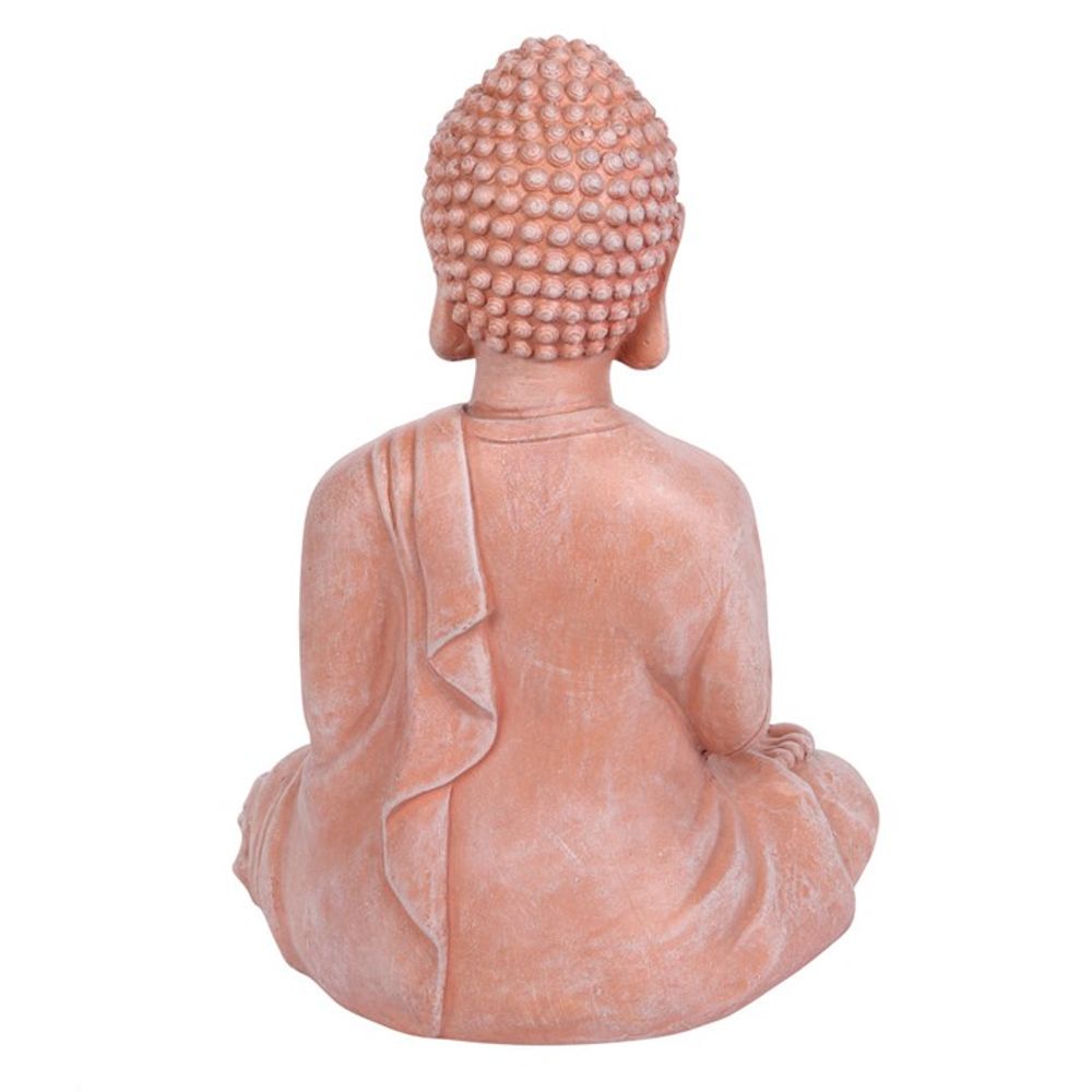 Terracotta Effect Sitting Garden Buddha 52cm