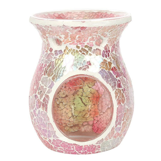 Pink Iridescent Crackle Oil Burner