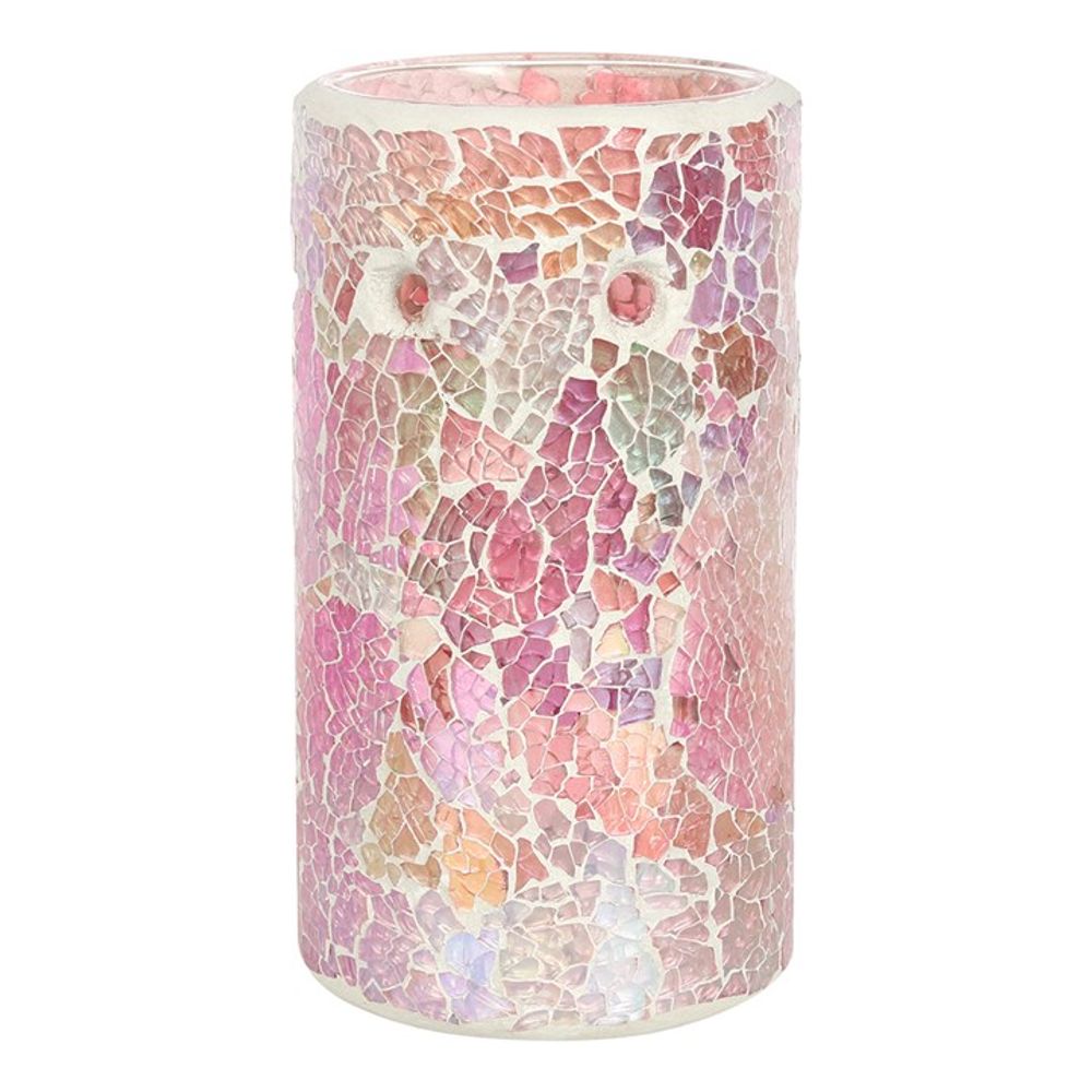 Pillar Pink Iridescent Crackle Oil Burner