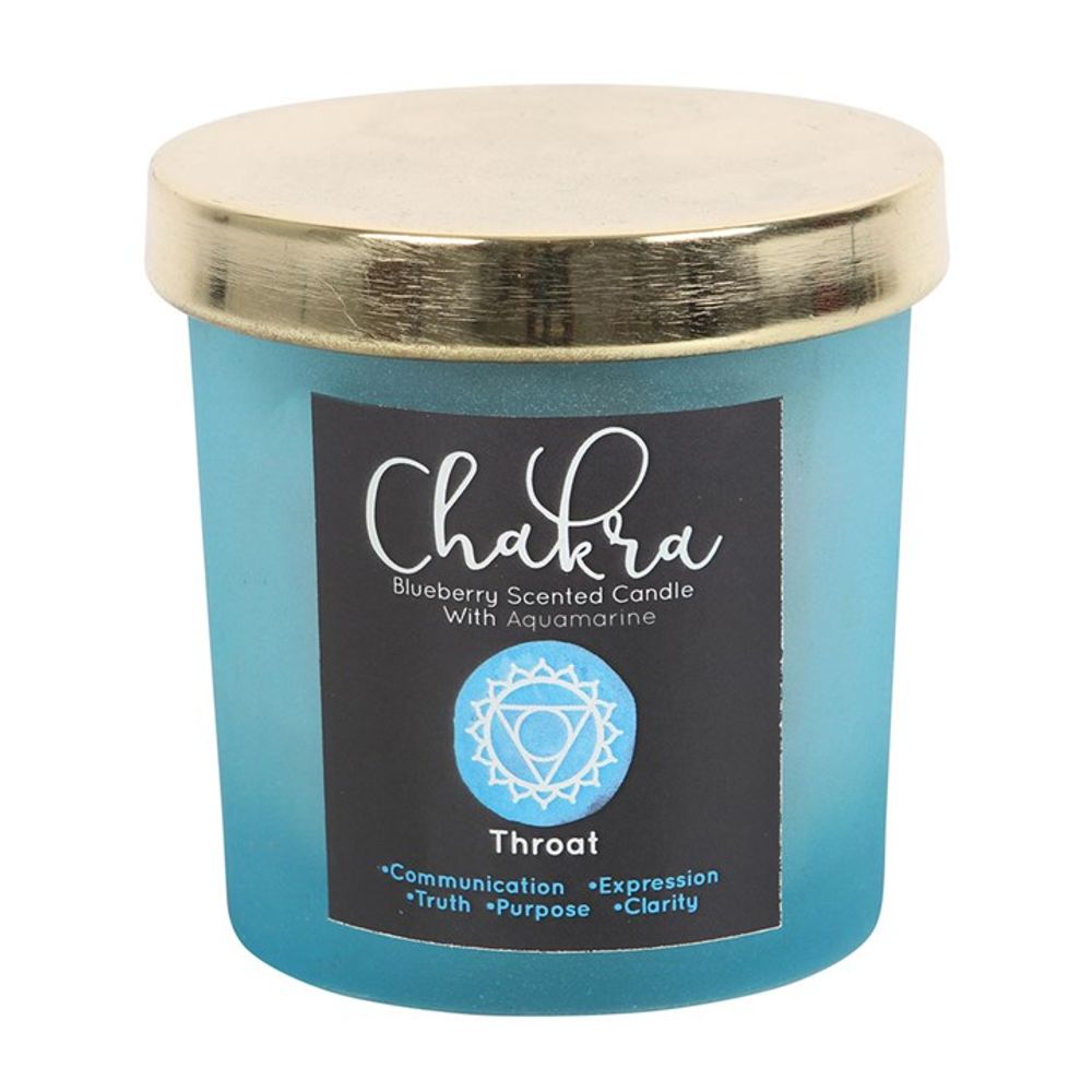 Throat Chakra Blueberry Fragranced Sodalite Candle