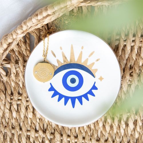 All Seeing Eye Necklace & Dish Gift