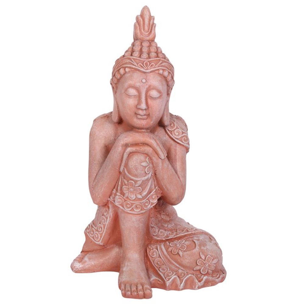 Terracotta Effect Sitting Garden Buddha 56cm