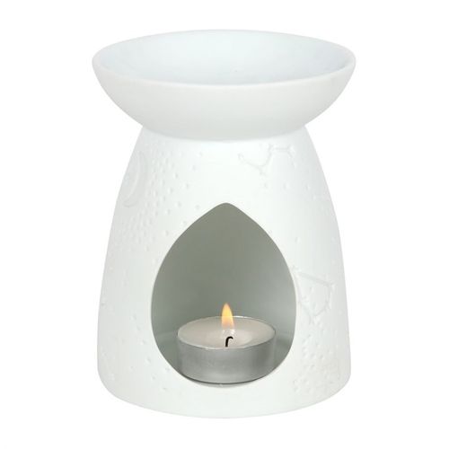 White Ceramic Constellation Oil Burner