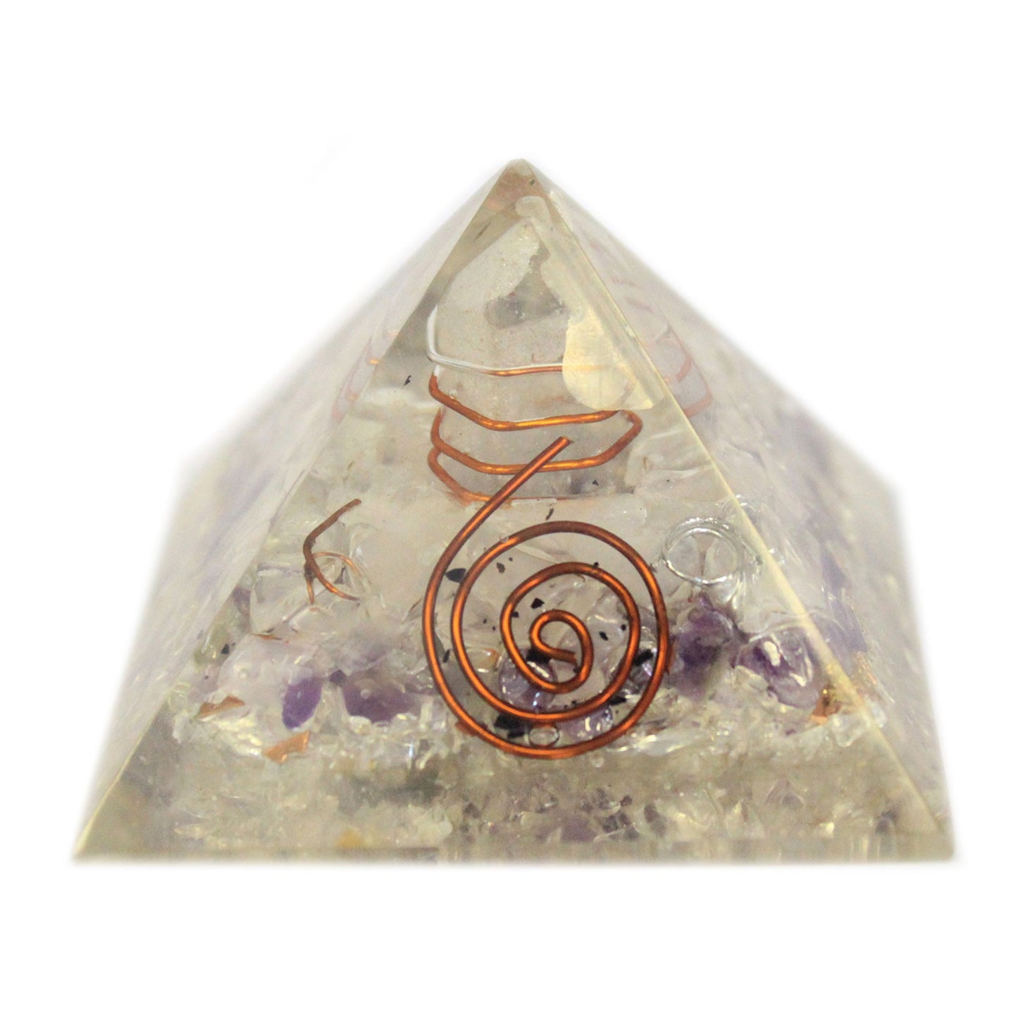 Orgonite Pyramid - Gemchips and Copper - 55mm