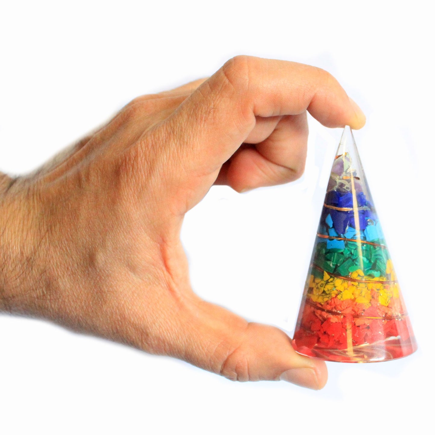 Orgonite Cone - Multichip -  80mm