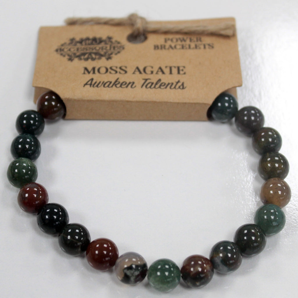 Power Bracelet - Awaken Talents (Moss Agate)