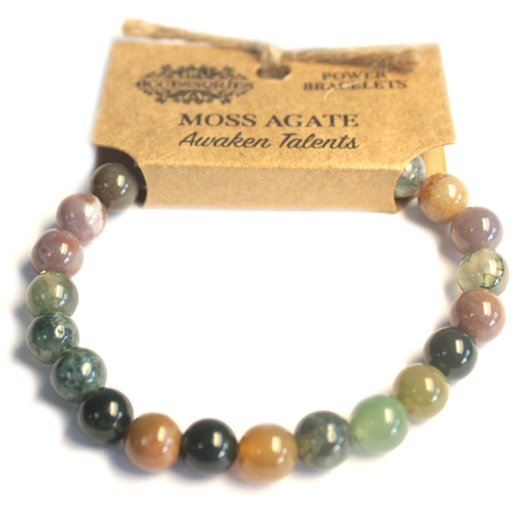 Power Bracelet - Awaken Talents (Moss Agate)