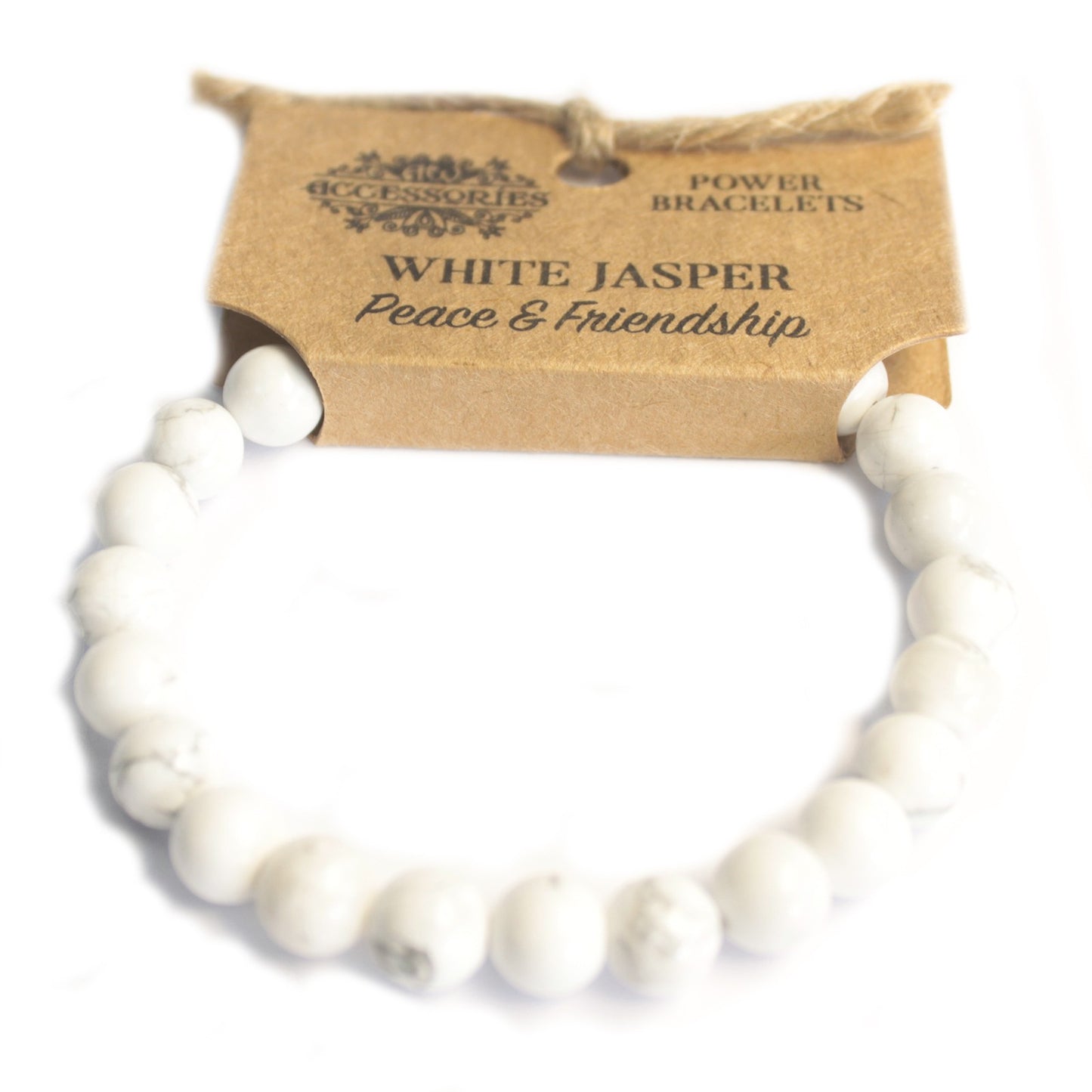 Power Bracelet - Peace & Friendship (White Jasper)