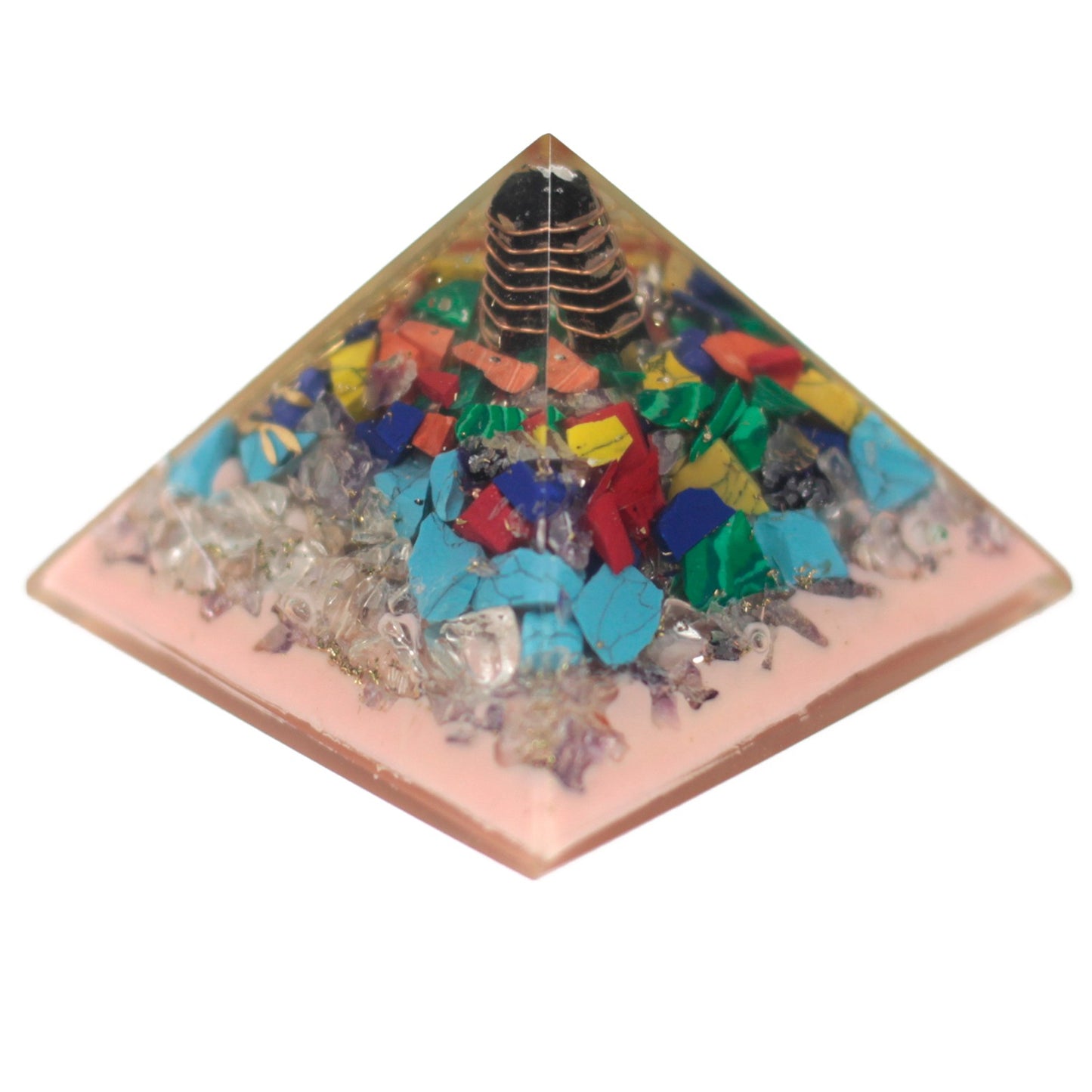 Orgonite Pyramid - Tree (earth base) 70mm