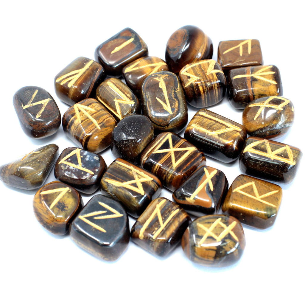 Rune Stone Set in Pouch - Tiger Eye