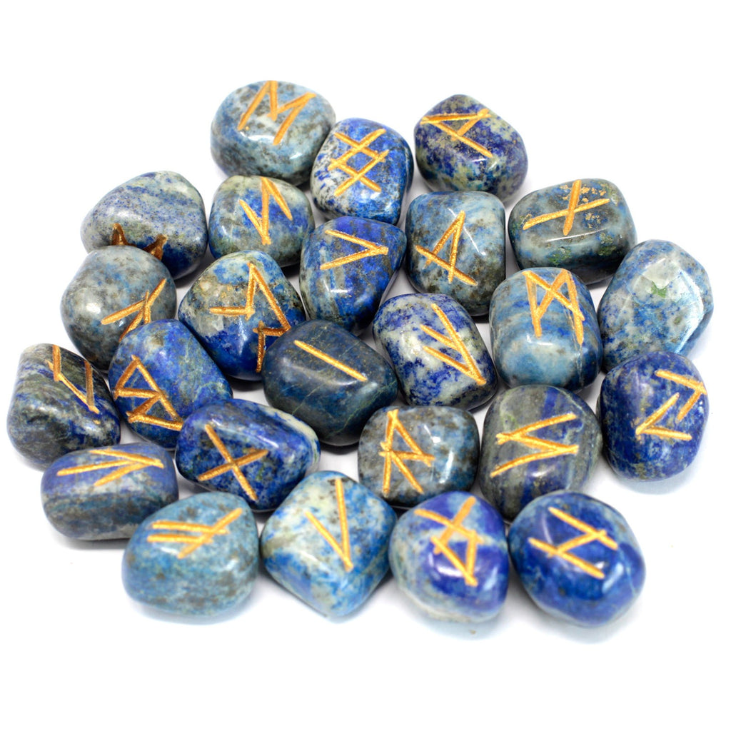 Rune Stone Set in Pouch - Lapis