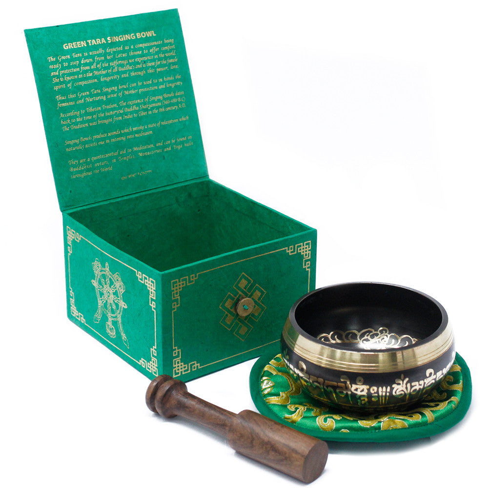 Green Tara Singing Bowl Set