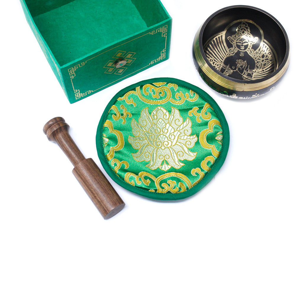 Green Tara Singing Bowl Set