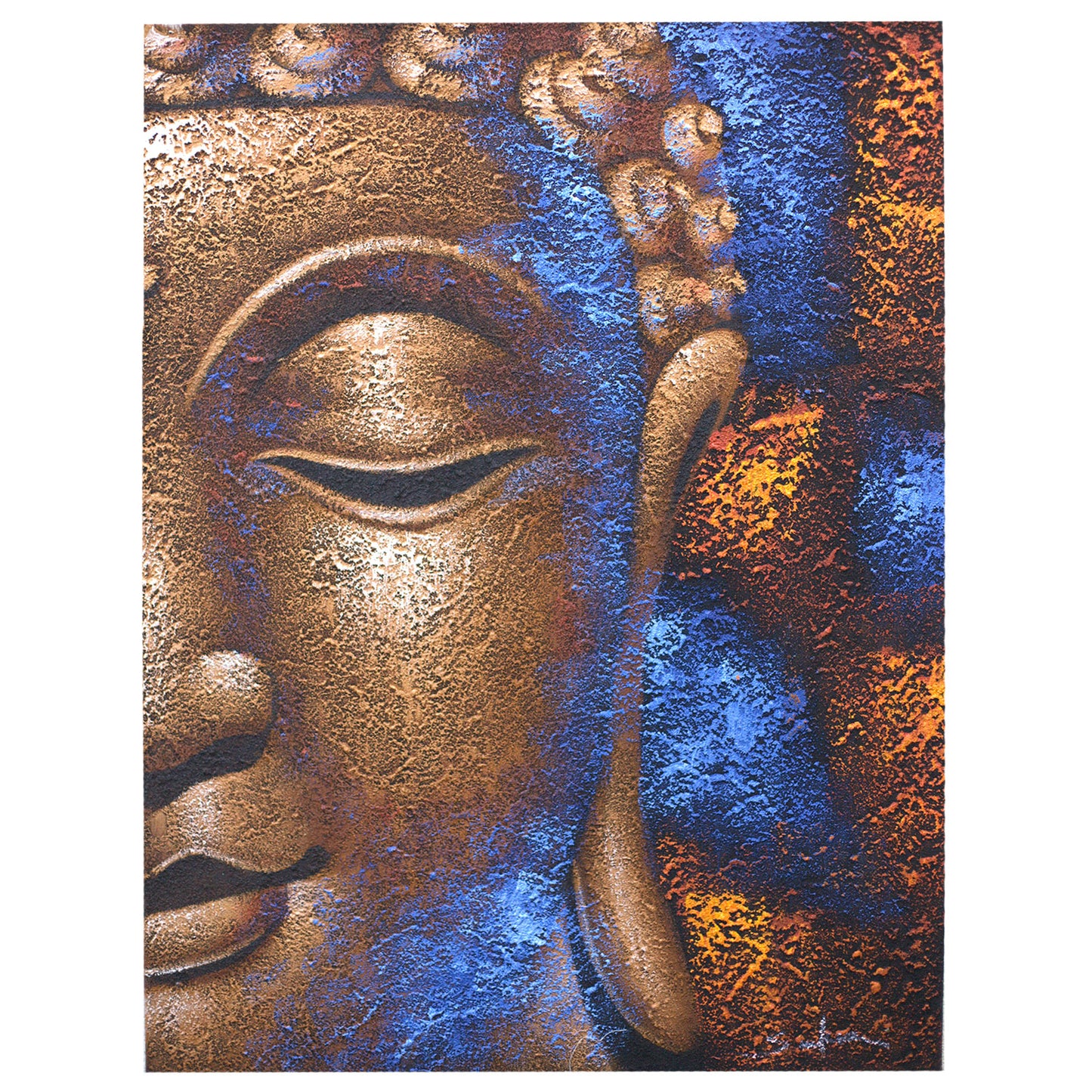 Buddha Painting - Copper Face