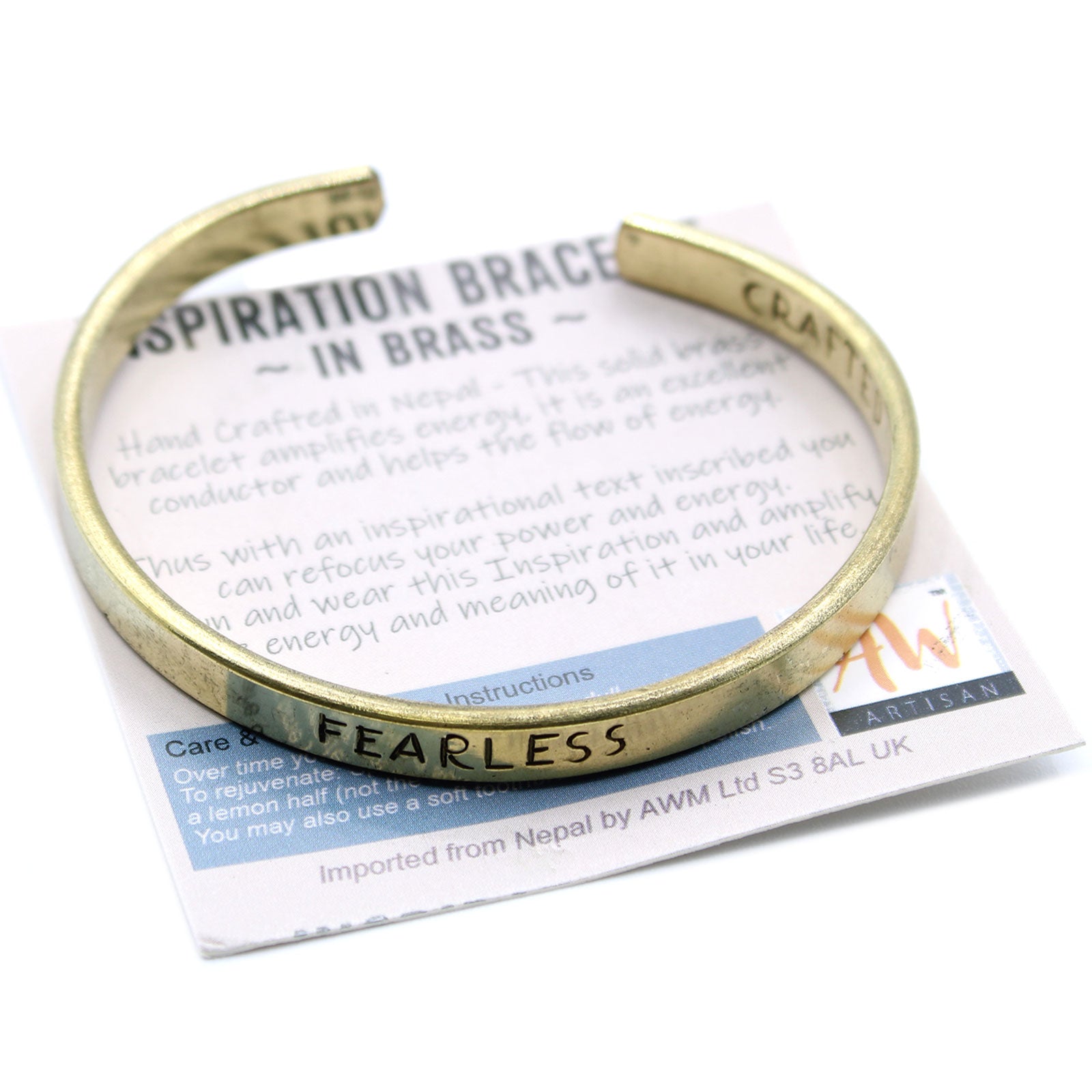Inspiration Bangle - Brass or Copper