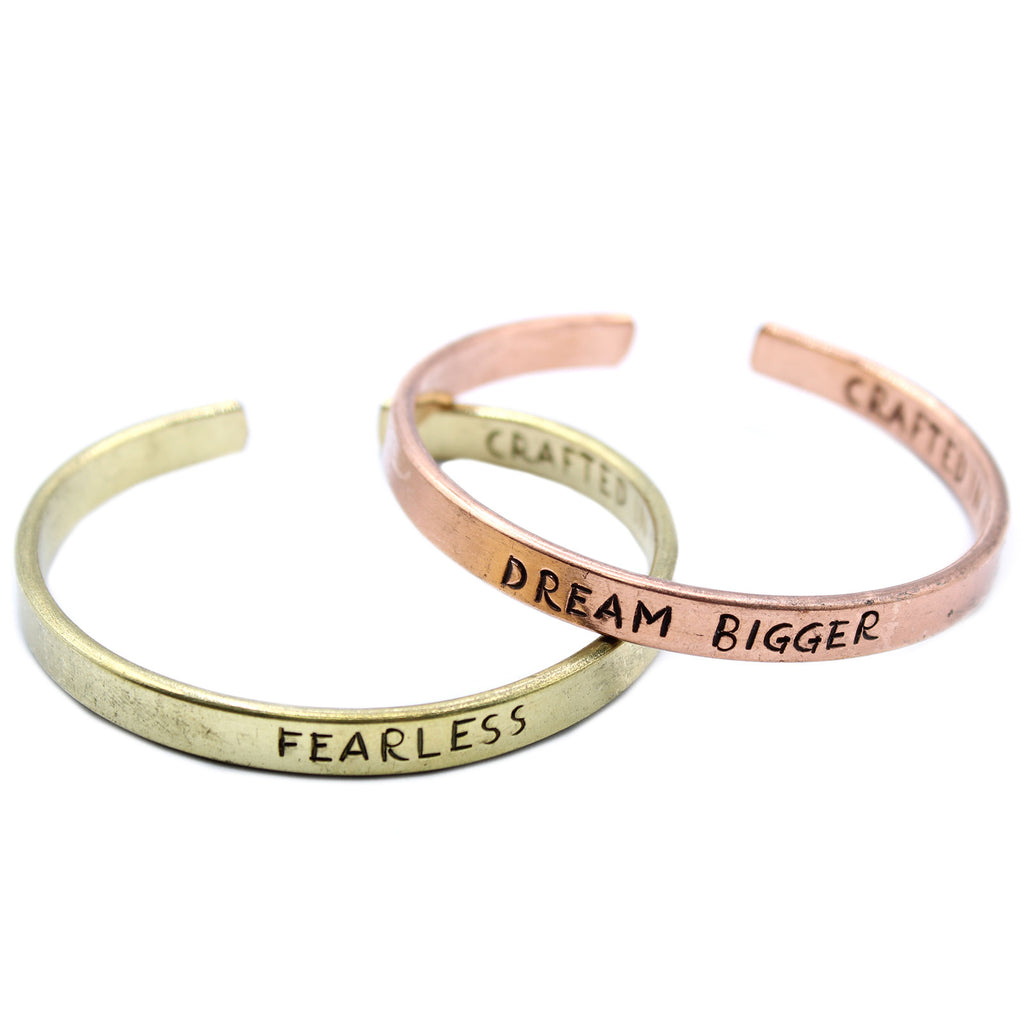 Inspiration Bangle - Brass or Copper