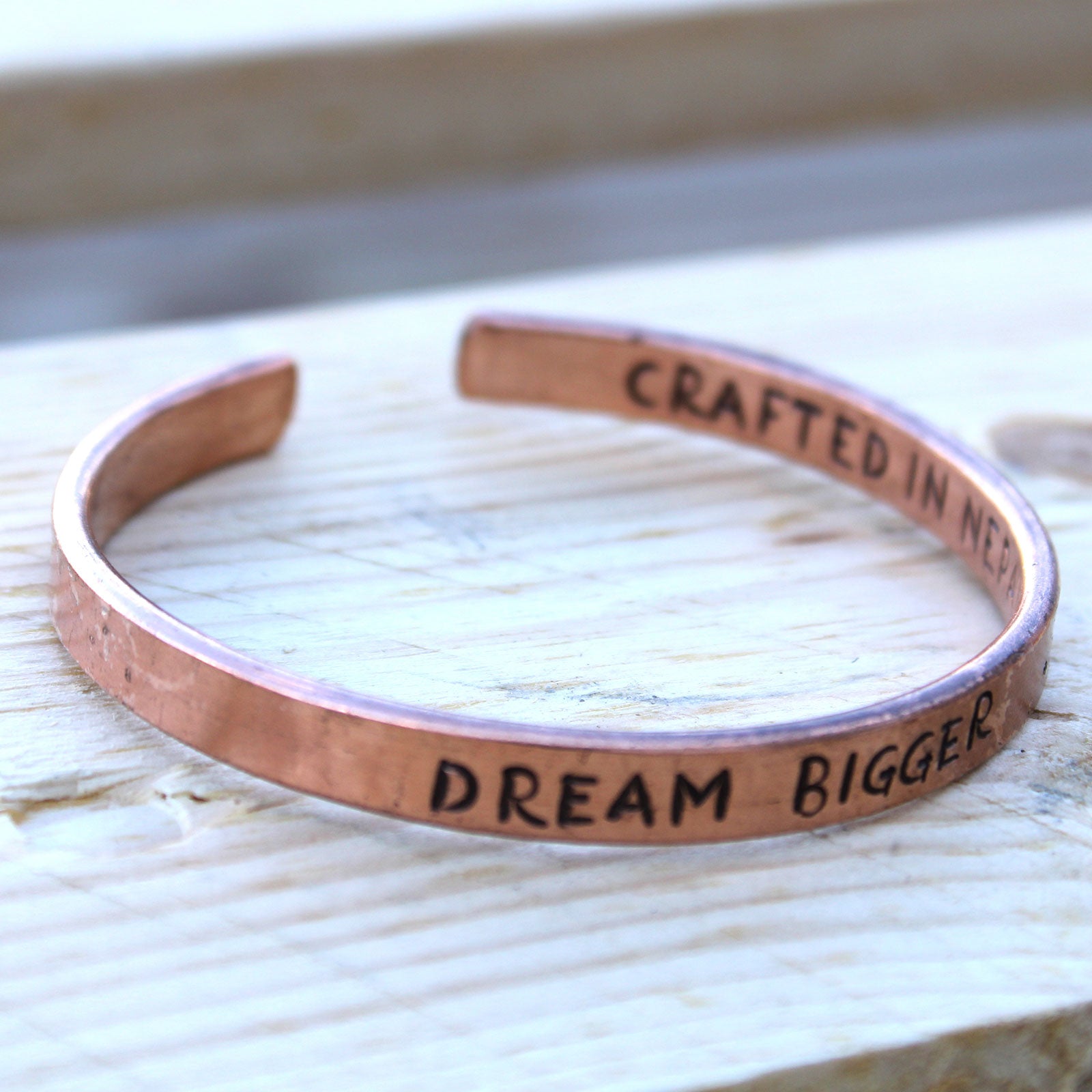Inspiration Bangle - Brass or Copper