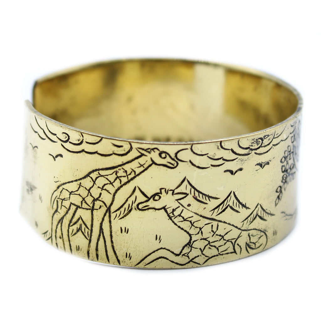 Brass Tibetan Mantra Bangle - Tree of Life