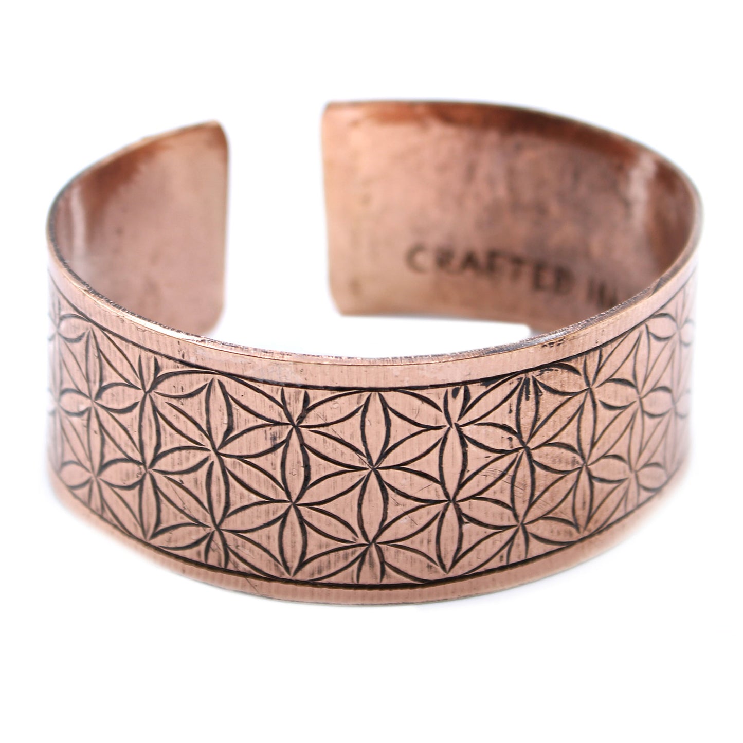 Copper Tibetan Bangle - Flower of Life